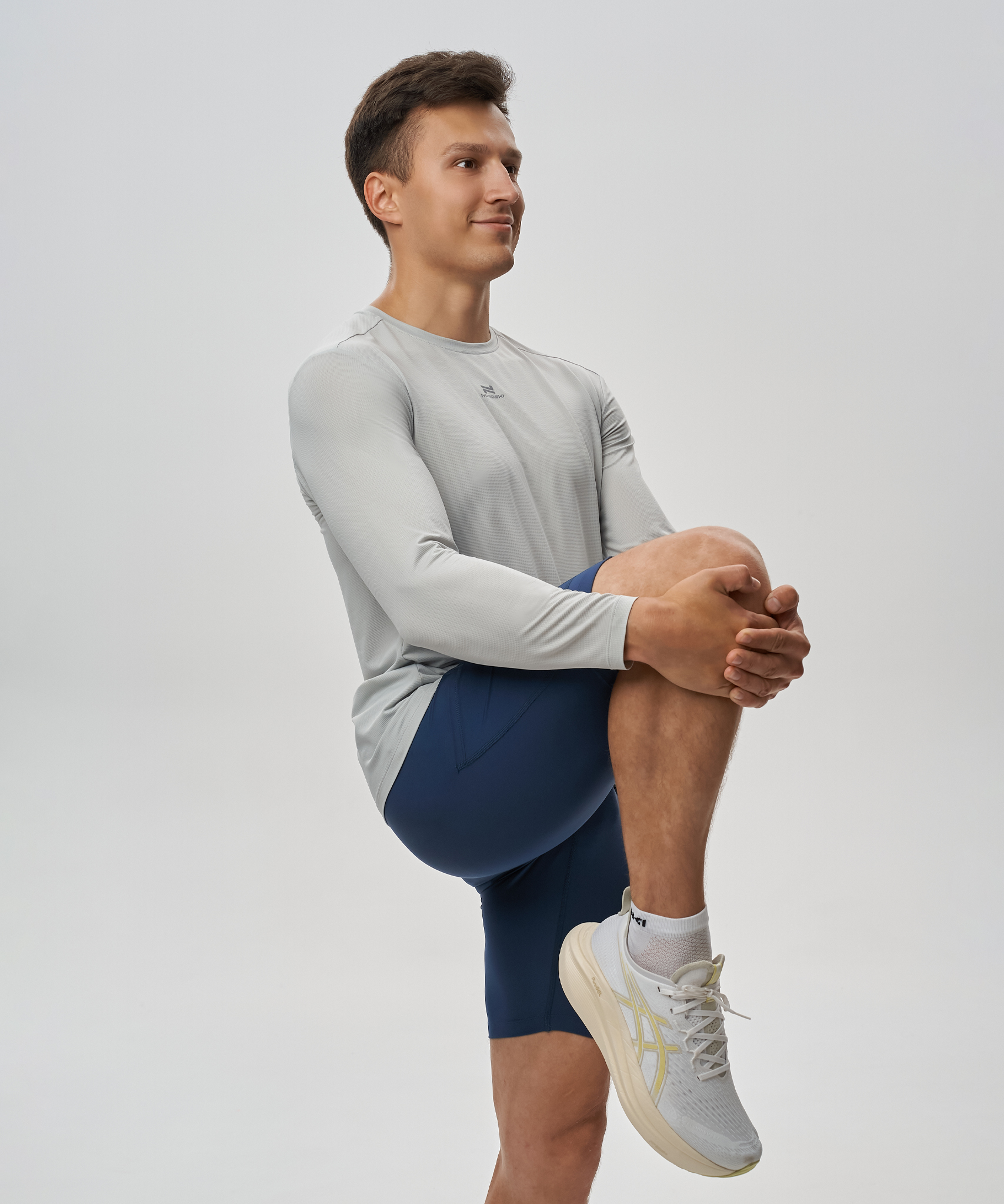 Футболка Nordski Run 2.0 Silver с длинным рукавом