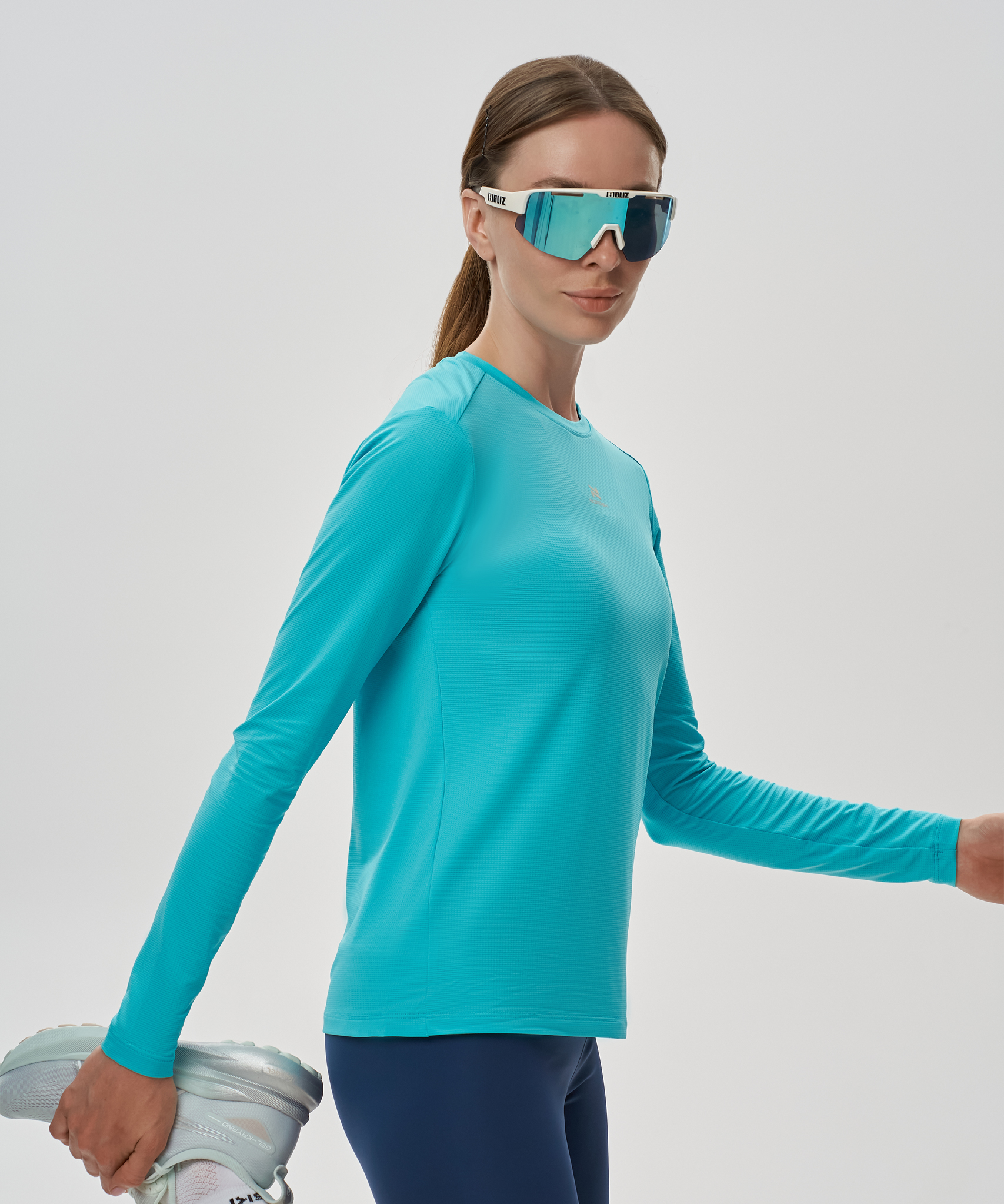 Футболка Nordski Run 2.0 Aqua W с длинным рукавом