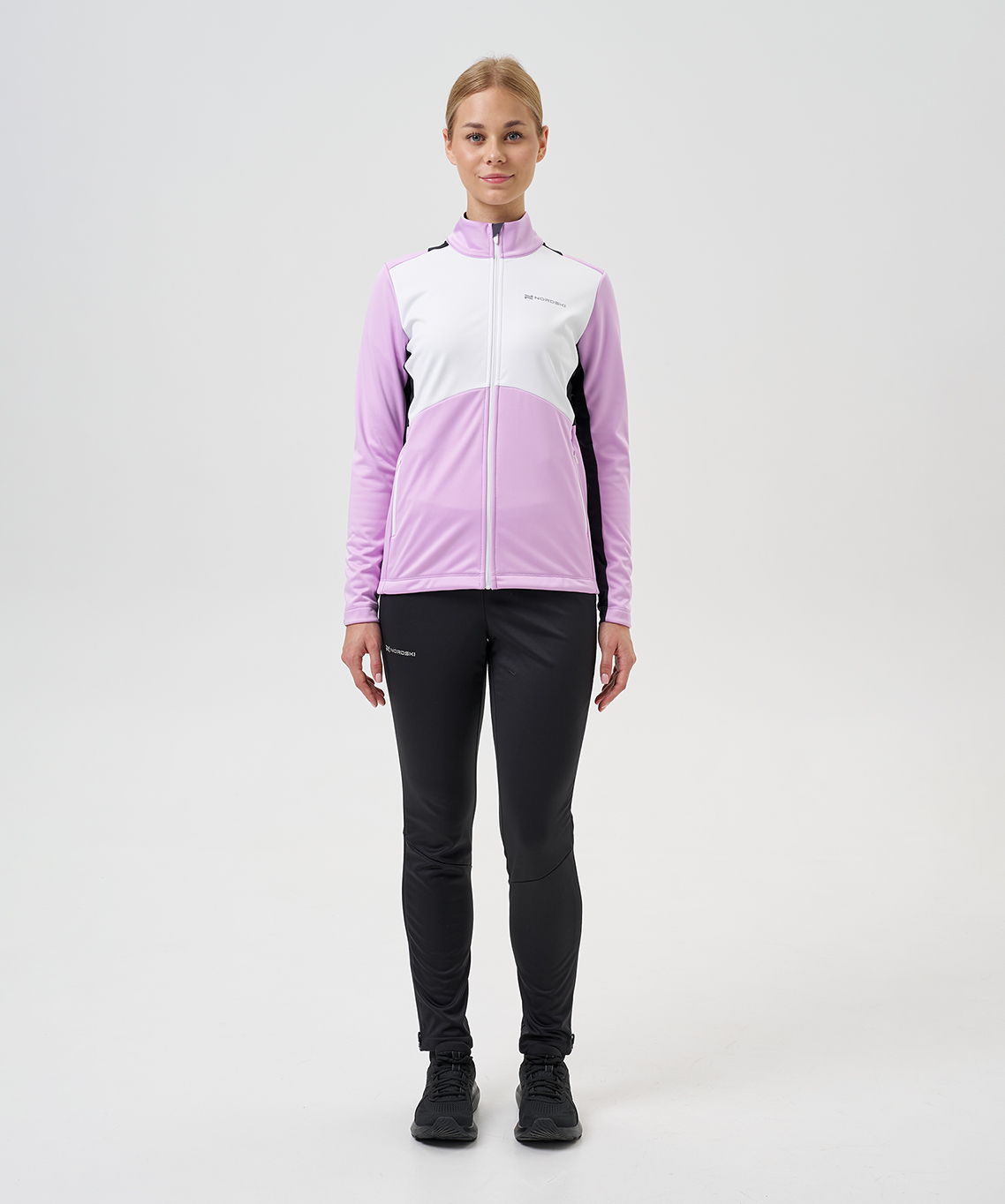 Тренировочная куртка Nordski Advance White/Orchid/Black W