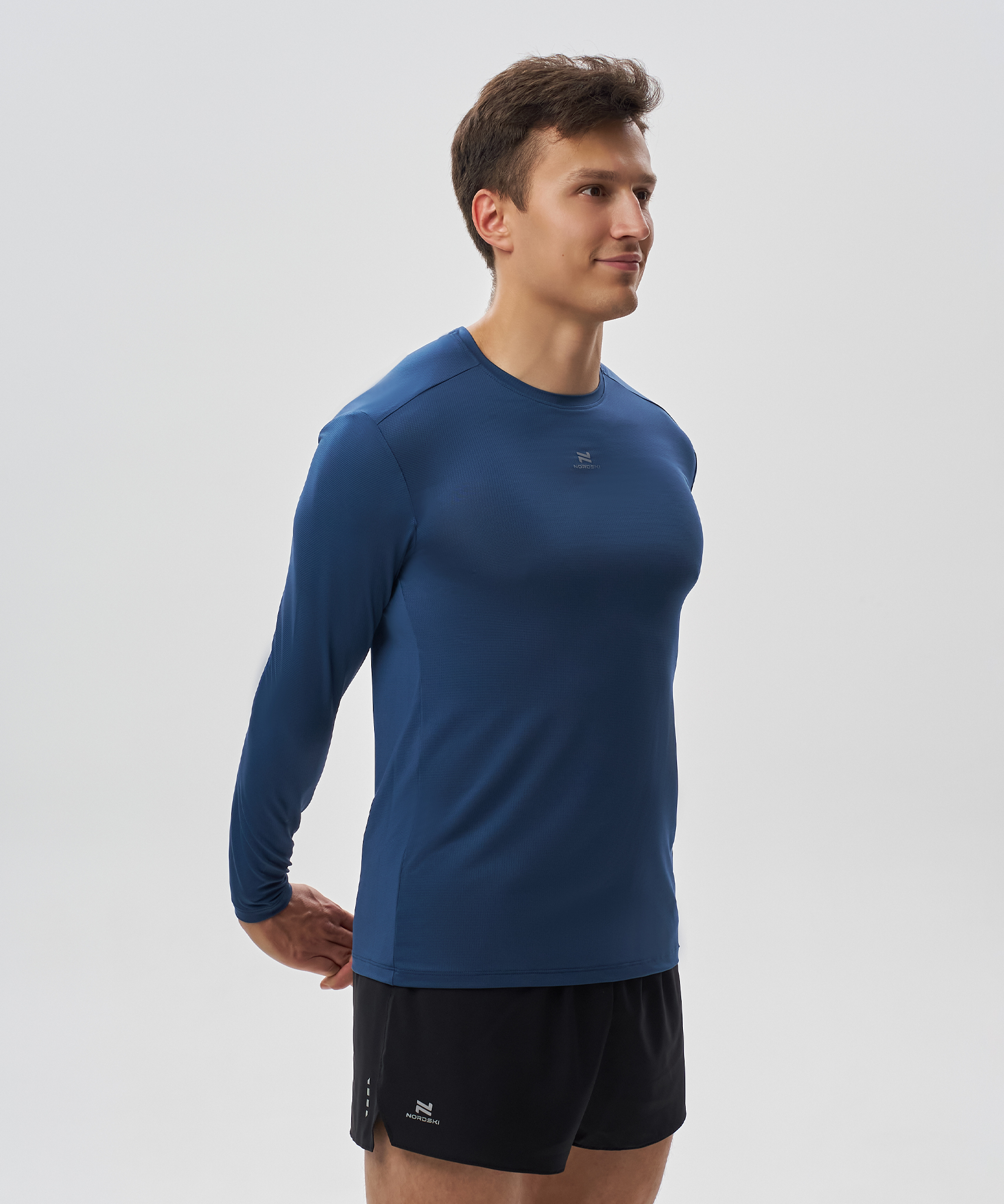 Футболка Nordski Run 2.0 Dark Denim с длинным рукавом