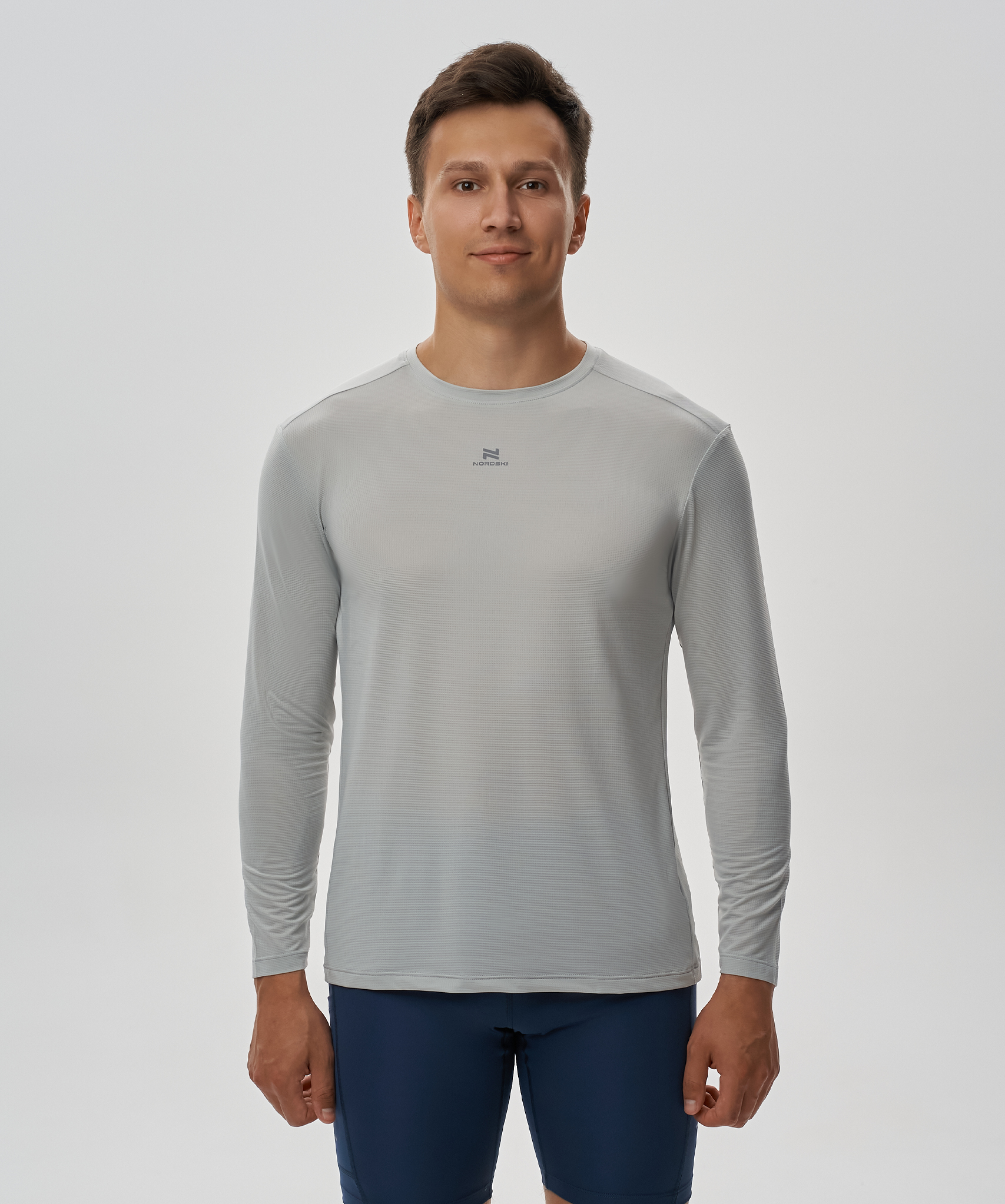 Футболка Nordski Run 2.0 Silver с длинным рукавом