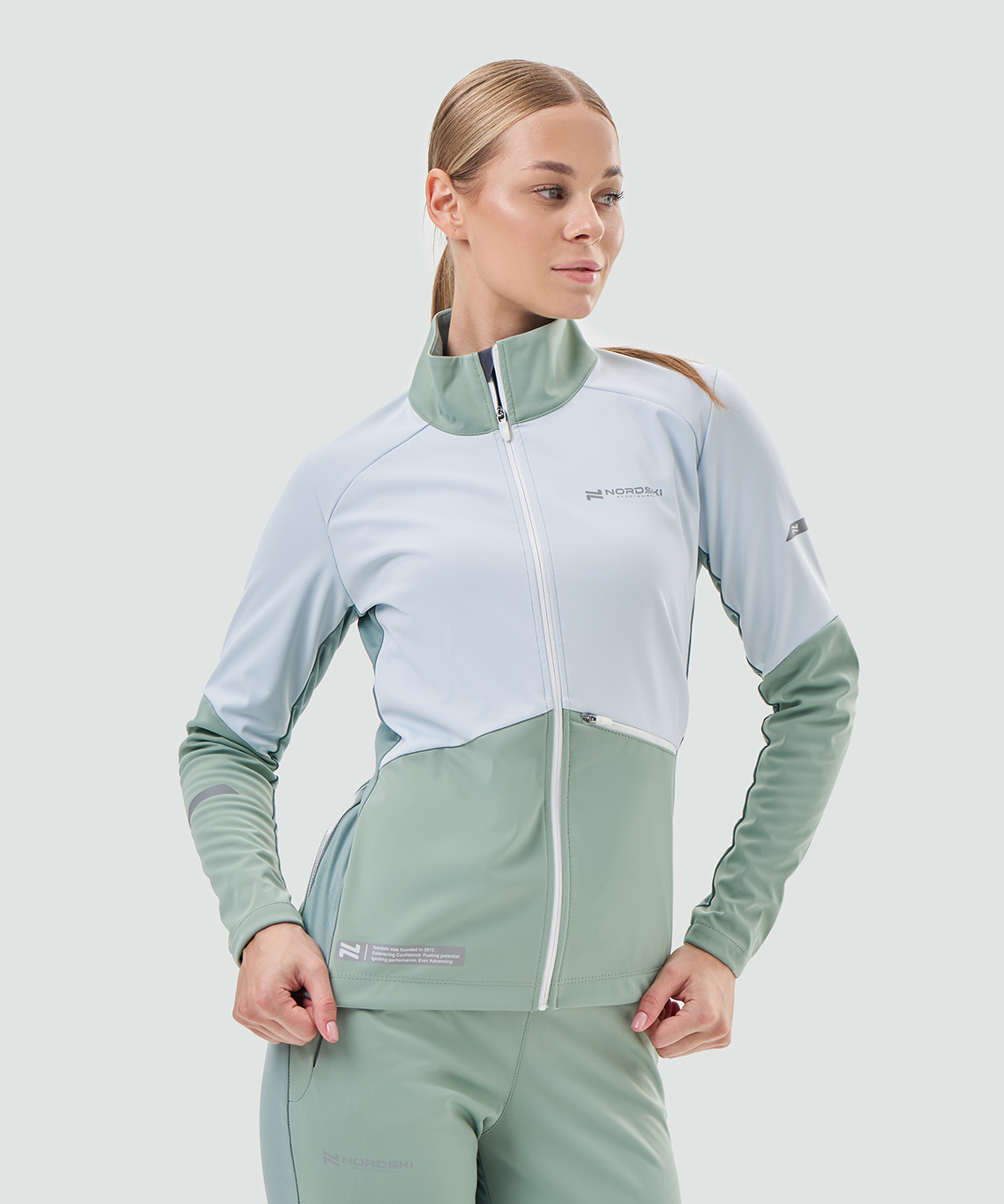 Тренировочная куртка Nordski Pro 2.0 Pearl Blue/Ice Mint W