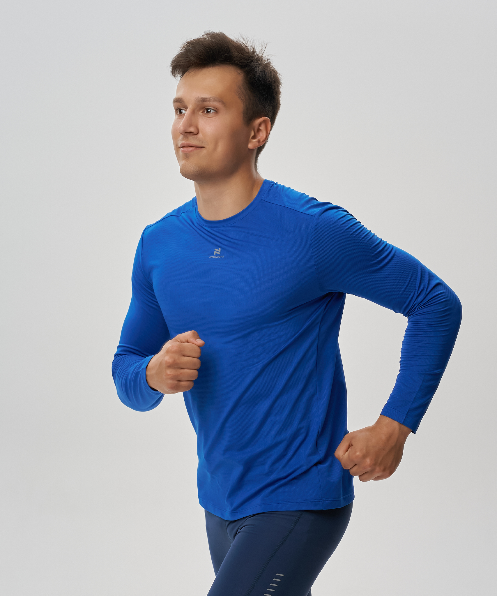 Футболка Nordski Run 2.0 Aster Blue с длинным рукавом