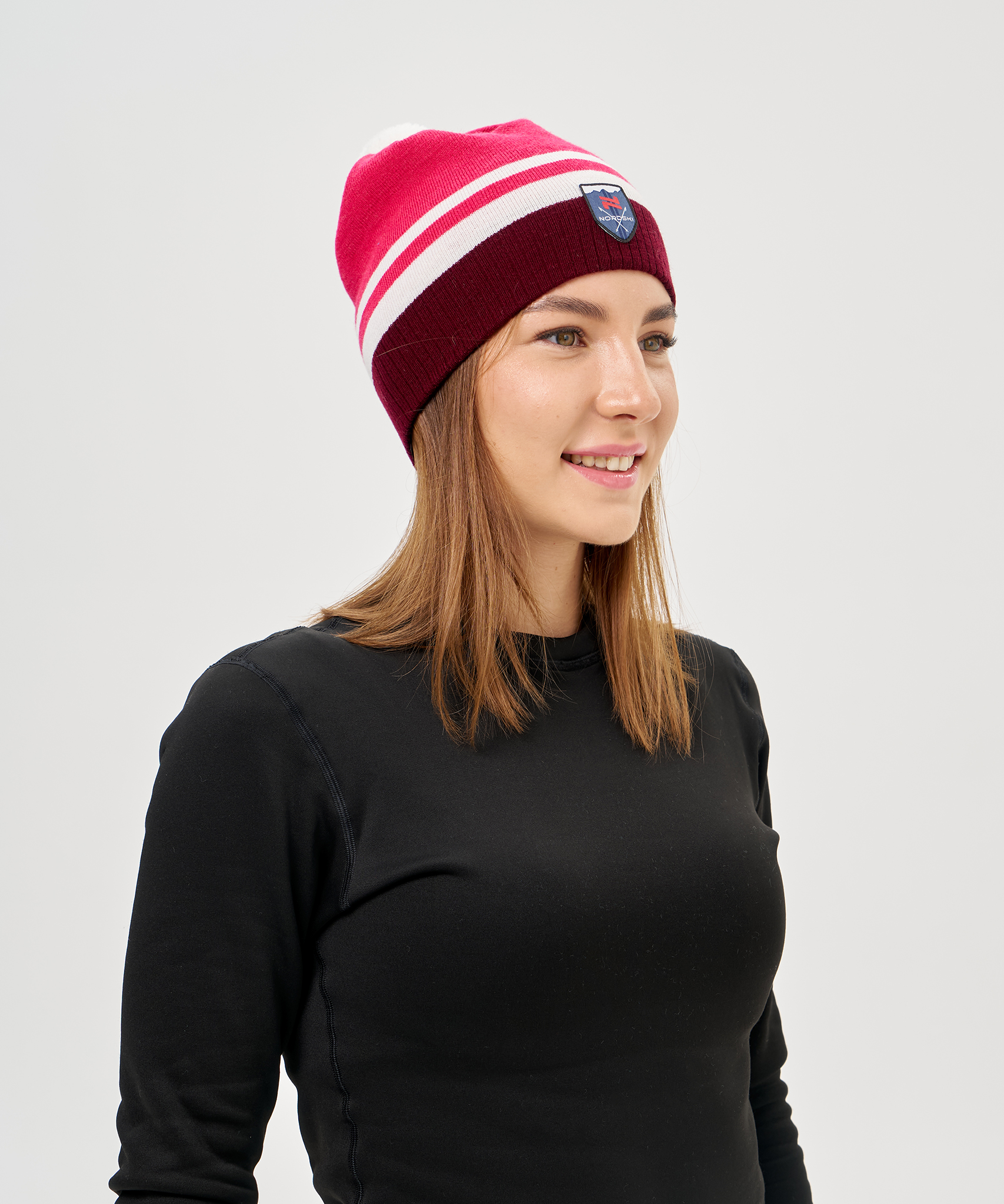 Шапка Nordski Move Pink/White