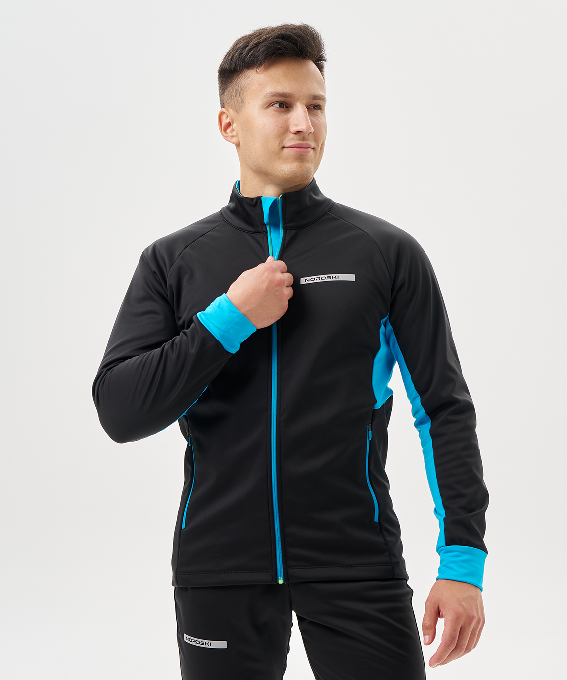 Тренировочная куртка Nordski Core Black/Light Blue