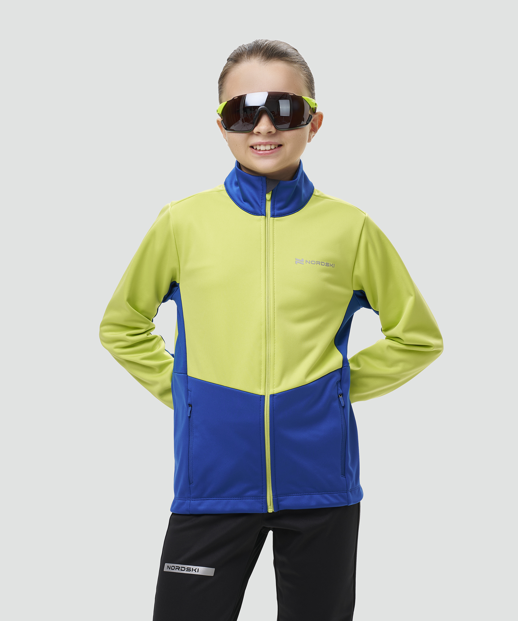 Тренировочная куртка Nordski Jr. Advance True Blue/Lime